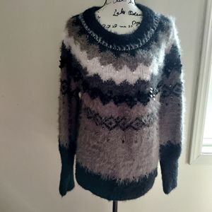 Anthropologie Sleeping On Snow Fair Isle Sweater M